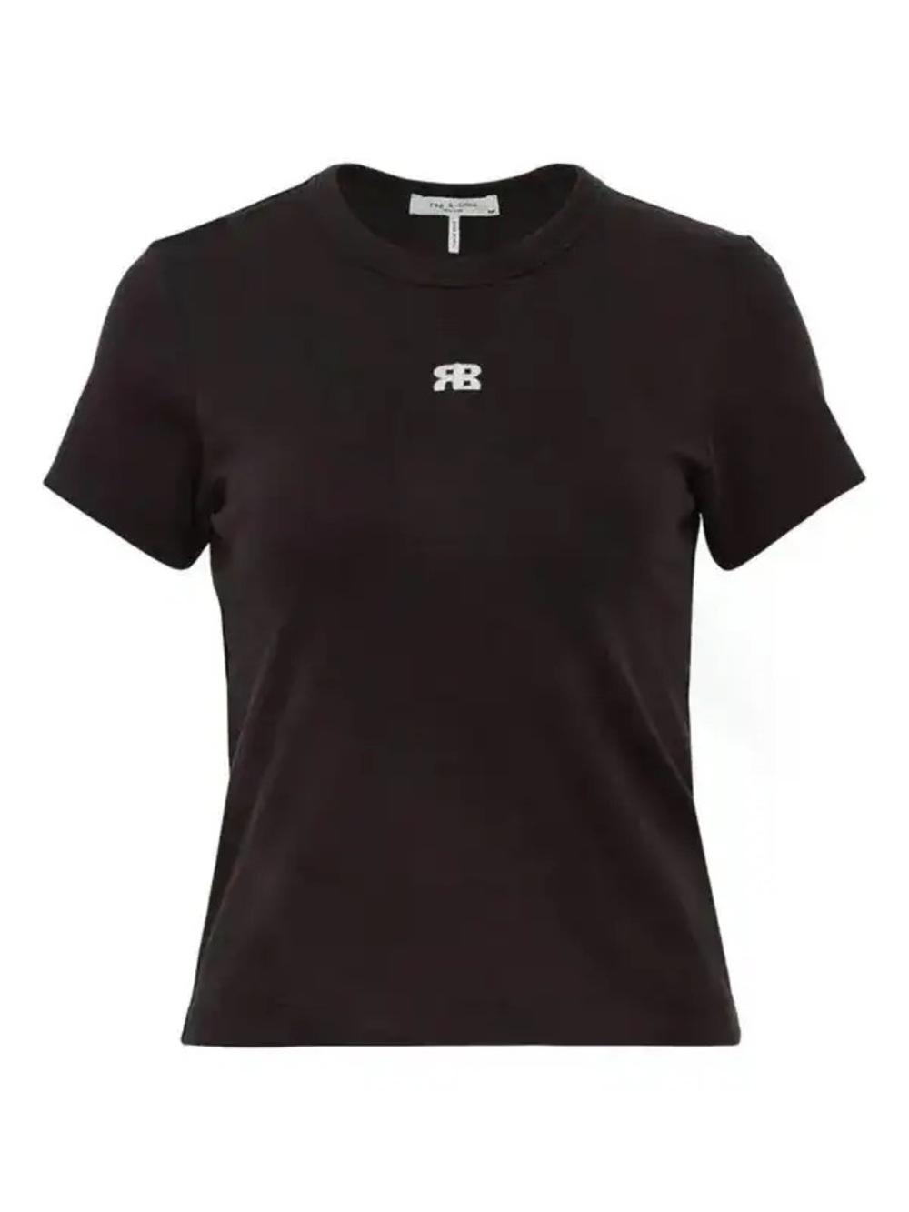 rag & bone Black Short-Sleeve Logo Crewneck Tee